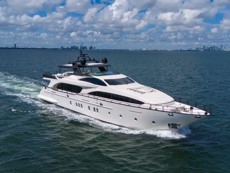 100-foot mega-yacht in Miami waters